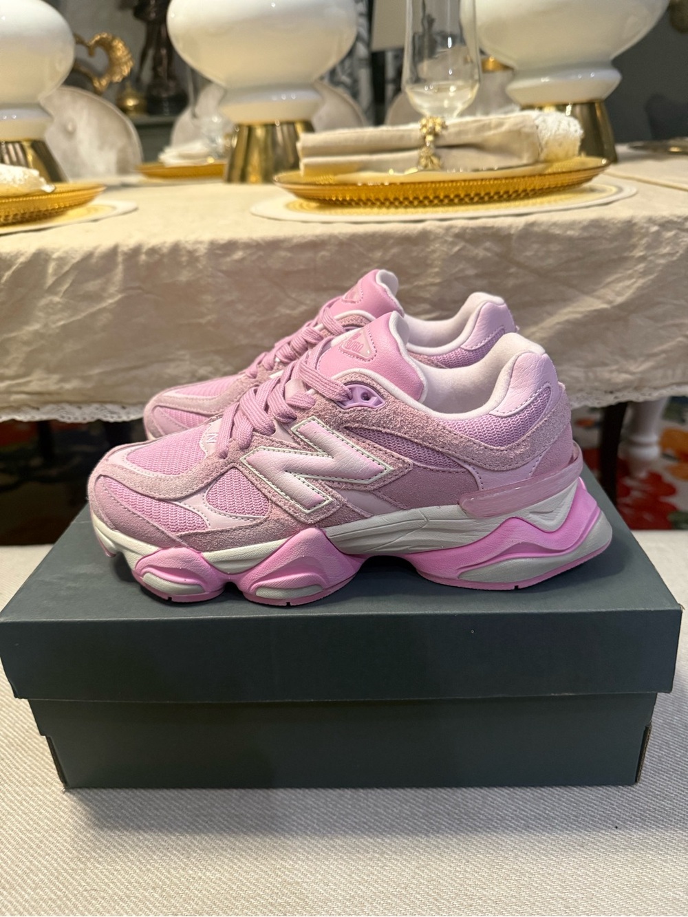 New Balance 9060 Pink Overdye Sneakers